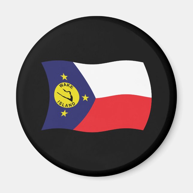 Imán de bandera de la Isla Wake (Frente)