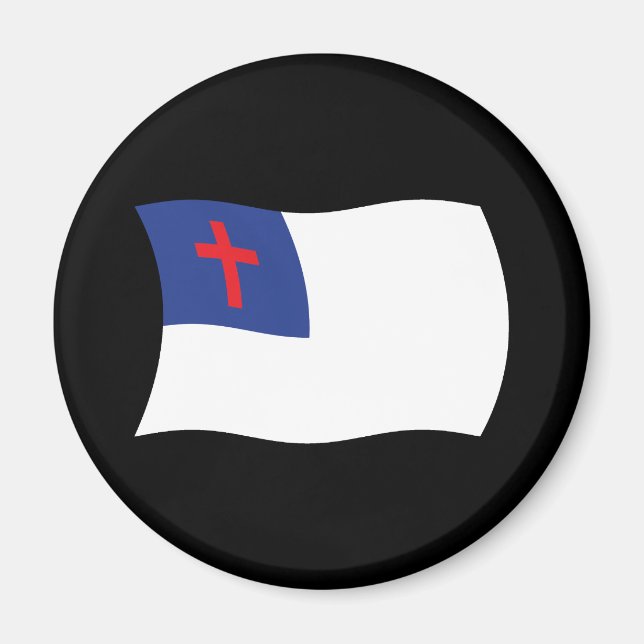 Imán de Bandera de la Religión Cristiana (Frente)