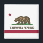imán de bandera de la República de California<br><div class="desc">Imán de la República de California con oso y estrella. Símbolo de California</div>