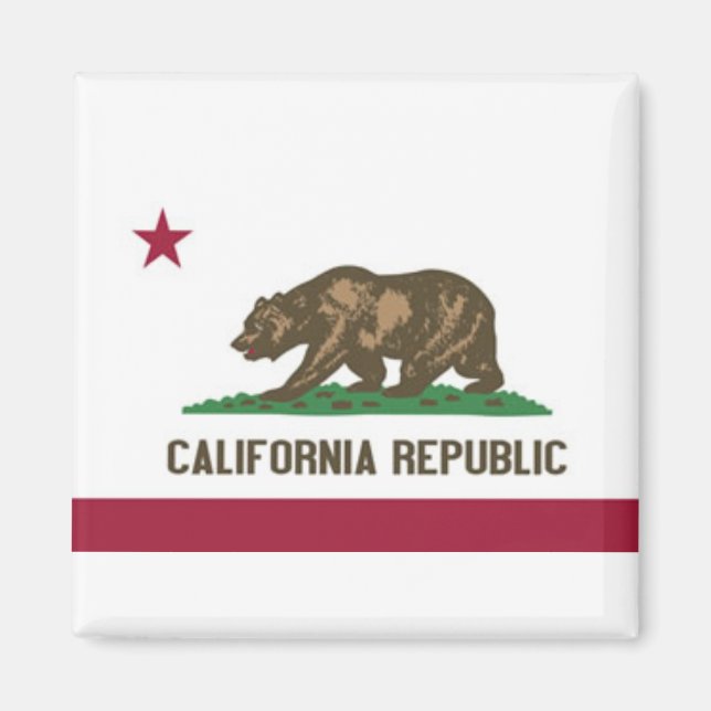 imán de bandera de la República de California (Frente)