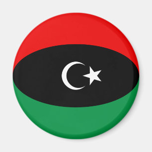 Imán de bandera de Libia ojo de pez