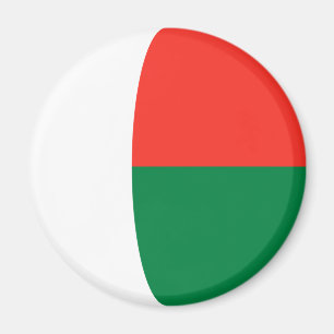 Imán de bandera de Madagascar con efecto ojo de pe