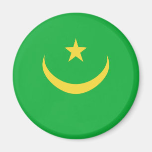 Imán de bandera de Mauritania ojo de pez