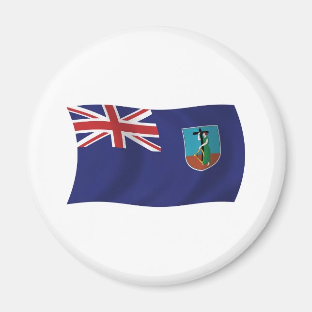 Imán de bandera de Montserrat (Frente)