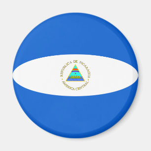 Imán de bandera de Nicaragua con ojo de pez