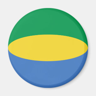 Imán de bandera de ojo de pez de Gabón