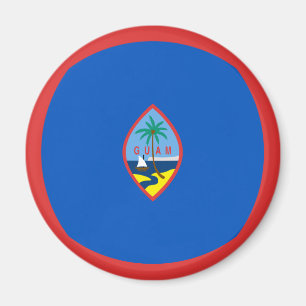 Imán de bandera de ojo de pez de Guam