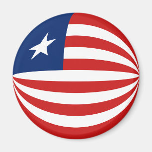 Imán de bandera de ojo de pez de Liberia