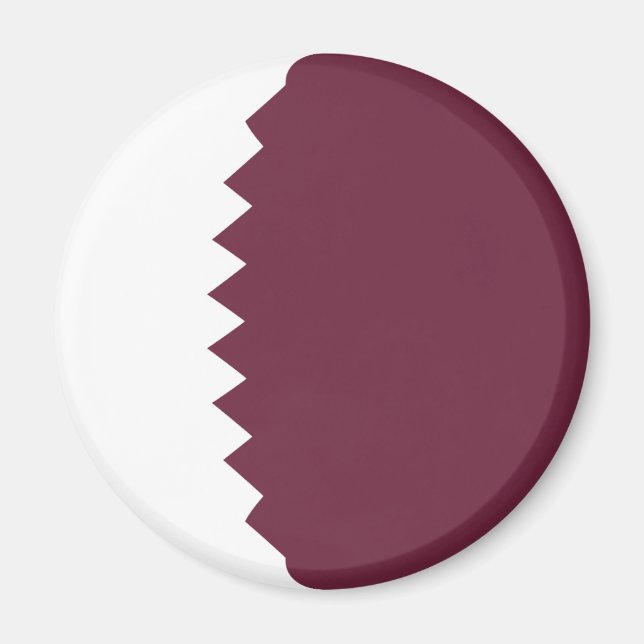 Imán de bandera de ojo de pez de Qatar (Frente)