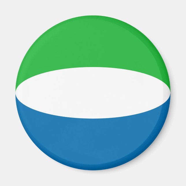 Imán de bandera de ojo de pez de Sierra Leona (Frente)