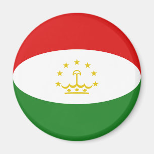 Imán de bandera de ojo de pez de Tayikistán