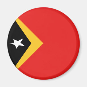 Imán de bandera de ojo de pez de Timor Oriental