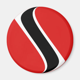 Imán de bandera de ojo de pez de Trinidad y Tobago