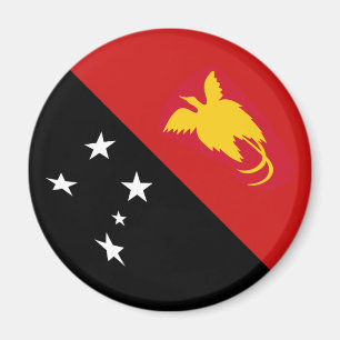 Imán de bandera de Papua Nueva Guinea con efecto o