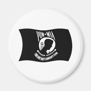 Imán de bandera de POW's y MIA's