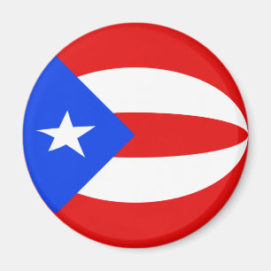 Imán de bandera de Puerto Rico ojo de pez