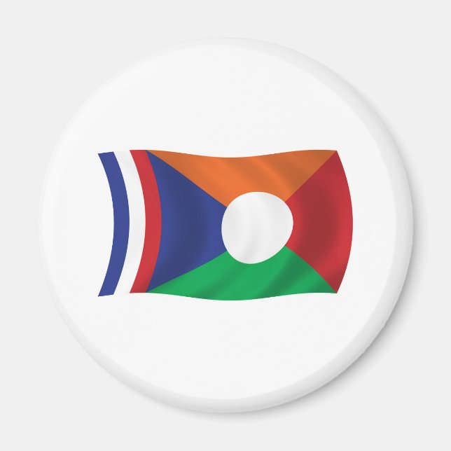 Imán de bandera de Reunión (Frente)