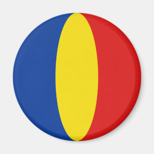 Imán de bandera de Rumania ojo de pez