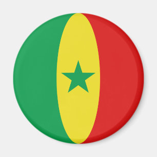 Imán de bandera de Senegal ojo de pez