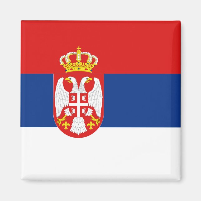 imán de bandera de Serbia (Frente)