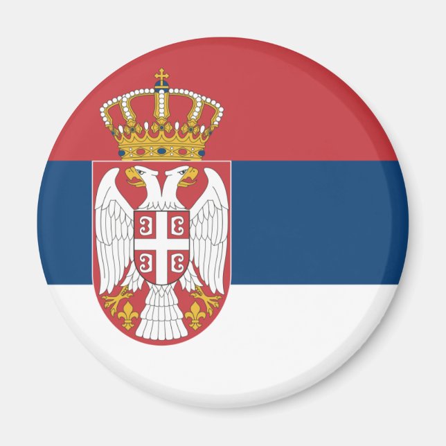 imán de bandera de Serbia (Frente)