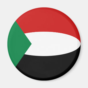 Imán de bandera de Sudán ojo de pez