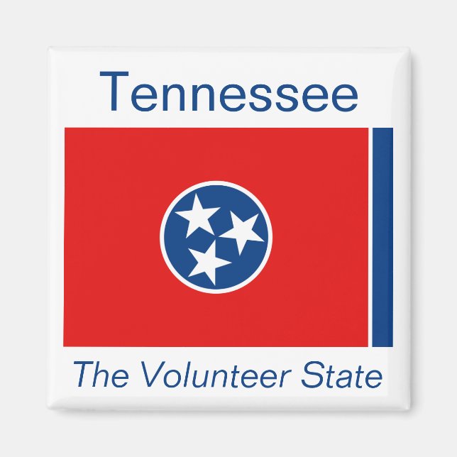 imán de bandera de Tennessee (Frente)
