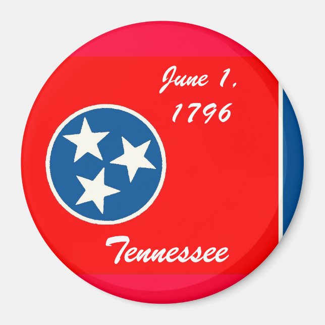 imán de bandera de Tennessee (Frente)