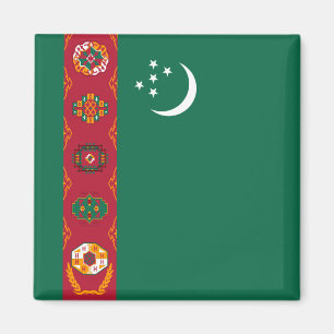 imán de bandera de Turkmenistán