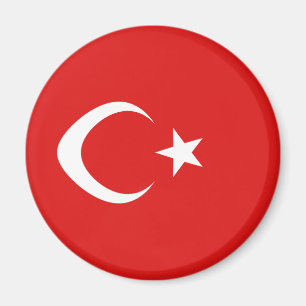 Imán de bandera de Turquía con ojo de pez