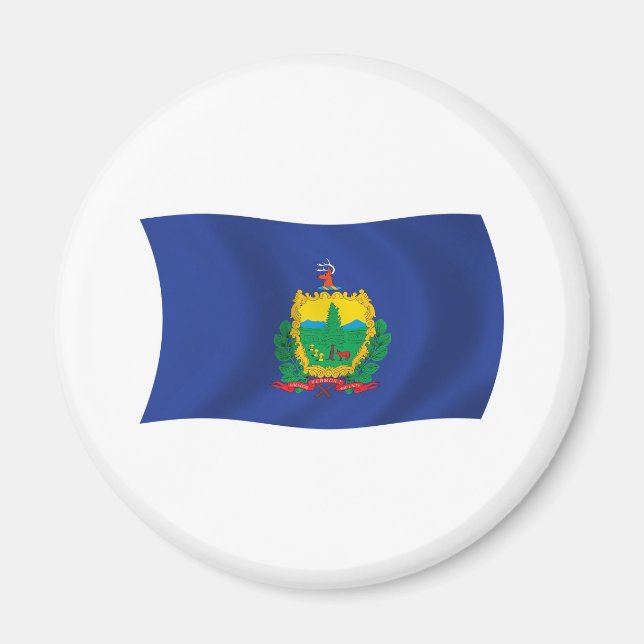 imán de bandera de Vermont (Frente)