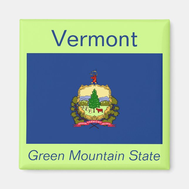 imán de bandera de Vermont (Frente)