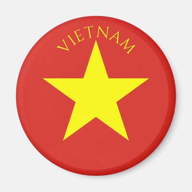 imán de bandera de Vietnam (Frente)