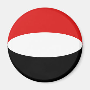 Imán de bandera de Yemen ojo de pez
