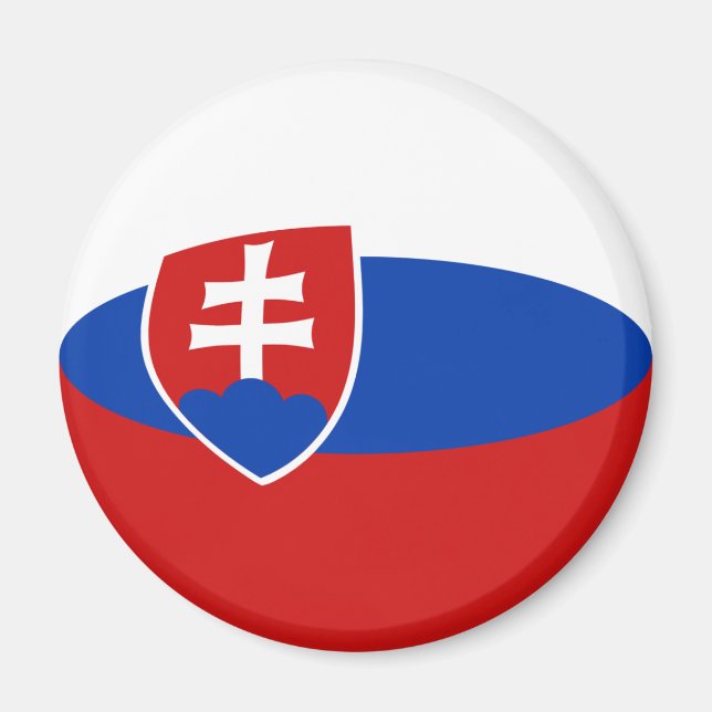 Imán de bandera Fisheye de Eslovaquia (Frente)