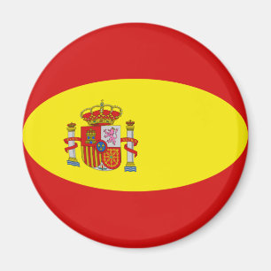 Imán de bandera Fisheye de España
