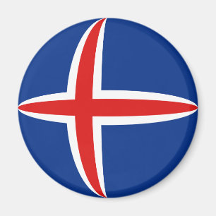 Imán de bandera Fisheye de Islandia