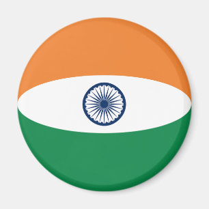 Imán de bandera Fisheye de la India