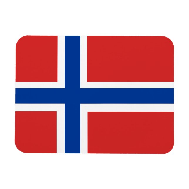 Imán de bandera noruega personalizado (Norske Flag (Horizontal)