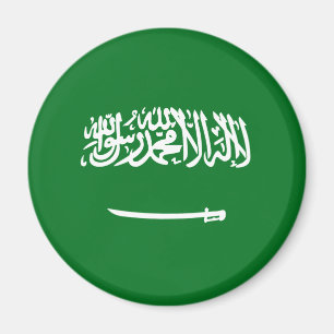 Imán de bandera ojo de pez de Arabia Saudita