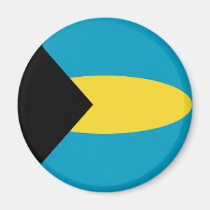 Imán de bandera ojo de pez de Bahamas