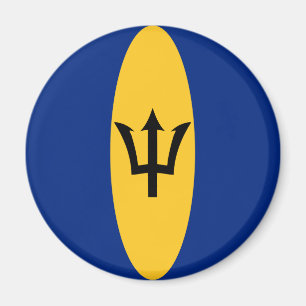 Imán de bandera ojo de pez de Barbados