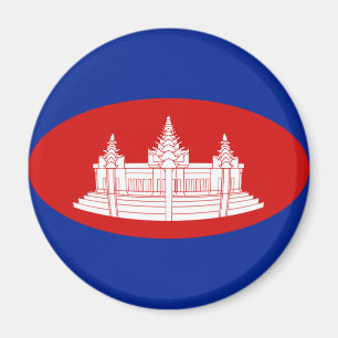 Imán de bandera ojo de pez de Camboya