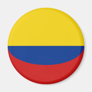 Imán de bandera ojo de pez de Colombia
