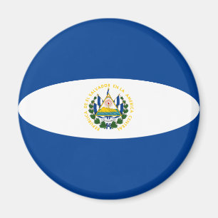 Imán de bandera ojo de pez de El Salvador