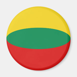 Imán de bandera ojo de pez de Lituania