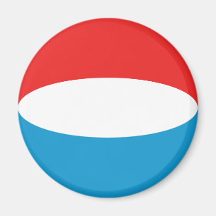 Imán de bandera ojo de pez de Luxemburgo