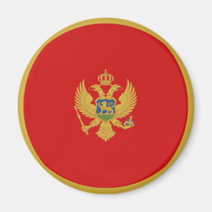 Imán de bandera ojo de pez de Montenegro