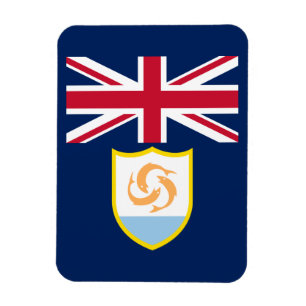 Imán de bandera patriótica de Anguilla