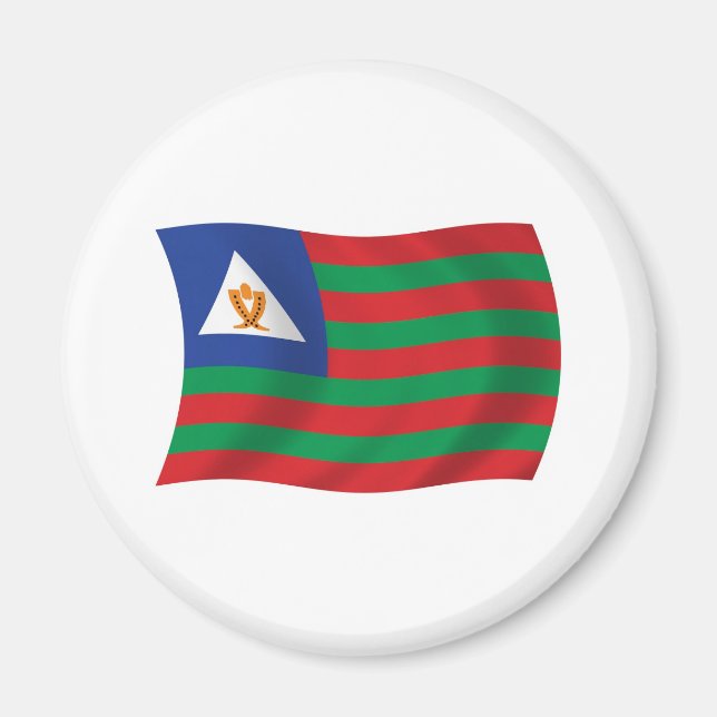 Imán de Bandera Tribal Bubi (Frente)